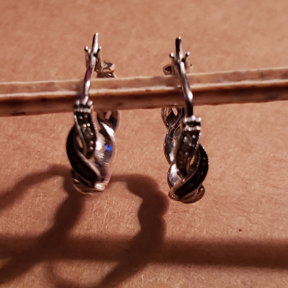 Black/White Diamond Earrings